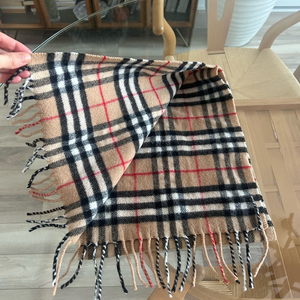 Wool Plaid Fringe Scarf - Picture 3 of 9